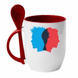 Чашка з ложкою Tyler Durden & Jack - PrintSalon