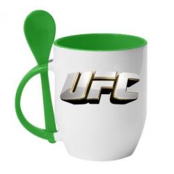 Чашка з ложкою UFC 3D - PrintSalon