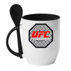 Чашка с ложкой UFC Cage - PrintSalon