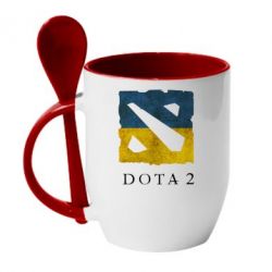 Чашка з ложкою Ukraine Dota Team - PrintSalon