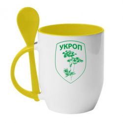 Чашка с ложкой Укроп Light - PrintSalon