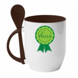 Чашка з ложкою Vegan - PrintSalon