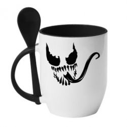 Чашка с ложкой Venom Silhouette - PrintSalon