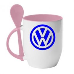 Чашка с ложкой Volkswagen Logo - PrintSalon