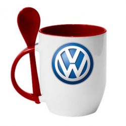 Чашка с ложкой Volkswagen Small Logo - PrintSalon