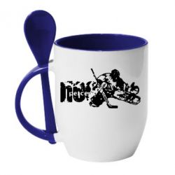 Чашка с ложкой Вратарь - PrintSalon