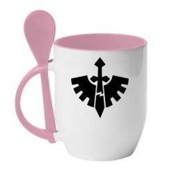 Чашка с ложкой Warhammer 40k Dark Angels - PrintSalon