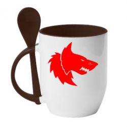 Чашка с ложкой Warhammer Space Wolf - PrintSalon