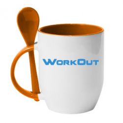 Чашка з ложкою Workout - PrintSalon