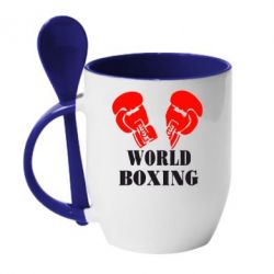 Чашка с ложкой World Boxing - PrintSalon