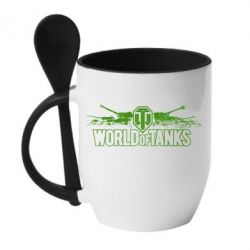 Чашка с ложкой World of Tanks - PrintSalon