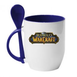 Чашка з ложкою Wow Logo - PrintSalon