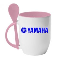 Чашка с ложкой Yamaha Logo - PrintSalon