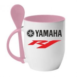 Чашка с ложкой Yamaha R1 - PrintSalon