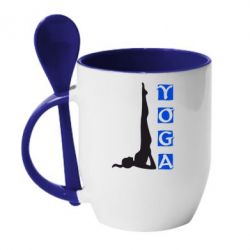 Чашка з ложкою Yoga - PrintSalon
