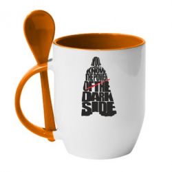 Чашка с ложкой You don't know the power of the dark side - PrintSalon