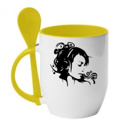 Чашка с ложкой Загадка - PrintSalon