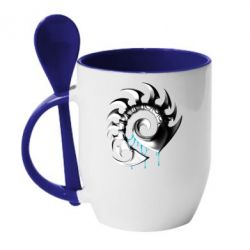 Чашка с ложкой Zerg Symbol
