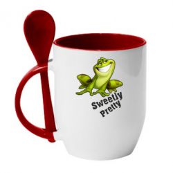 Чашка с ложкой Жабка - PrintSalon