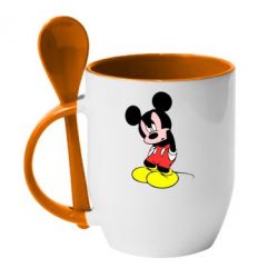 Чашка з ложкою Злий Міккі Маус - PrintSalon