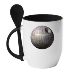 Чашка с ложкой Звезда смерти - PrintSalon