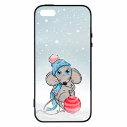 Чохол для iphone 5/5S/SE Щур і снігопад - PrintSalon