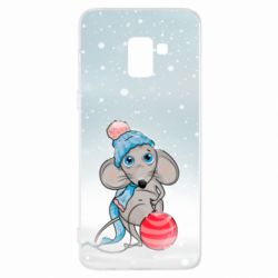 Чохол для Samsung A8+ 2018 Щур і снігопад - PrintSalon
