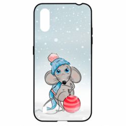 Чехол для Samsung A01/M01 Крыса и снегопад
