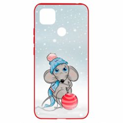 Чехол для Xiaomi Redmi 9c Крыса и снегопад