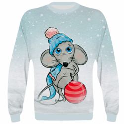 3D світшот Щур і снігопад - PrintSalon