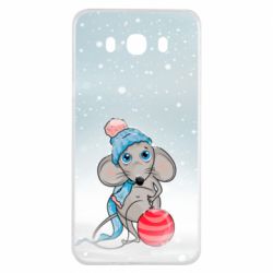 Чехол для Samsung J7 2016 Крыса и снегопад