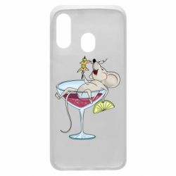 Чохол для Samsung A40 Щур в бокалі - PrintSalon
