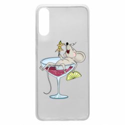 Чохол для Samsung A70 Щур в бокалі