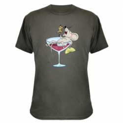 Камуфляжна футболка Щур в бокалі - PrintSalon