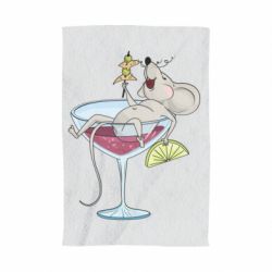 Рушник з принтом Щур в бокалі - PrintSalon