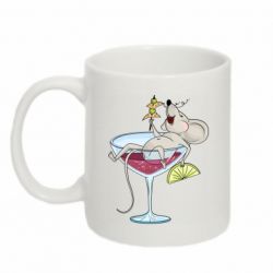 Чашка 320ml Щур в бокалі - PrintSalon