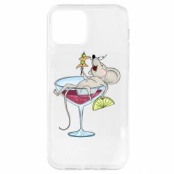 Чохол для iPhone 12 Щур в бокалі - PrintSalon