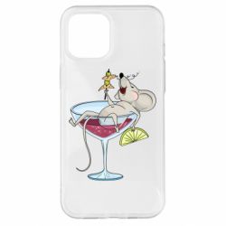 Чехол для iPhone 12 Pro Max Крыса в бокале