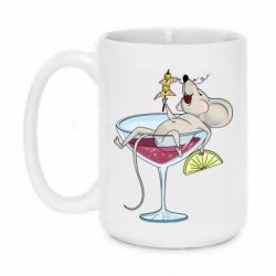 Чашка 420ml Щур в бокалі - PrintSalon