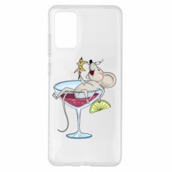 Чохол для Samsung S20+ Щур в бокалі - PrintSalon