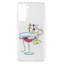 Чохол для Samsung S21 Щур в бокалі - PrintSalon