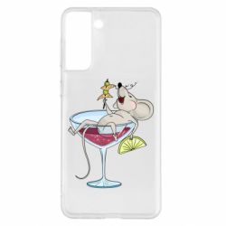 Чохол для Samsung S21+ Щур в бокалі - PrintSalon