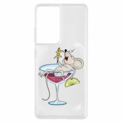 Чохол для Samsung S21 Ultra Щур в бокалі - PrintSalon