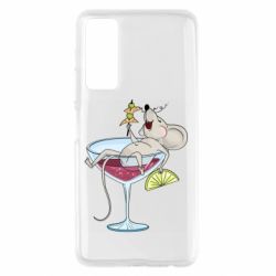 Чохол для Huawei P Smart 2021 Щур в бокалі - PrintSalon