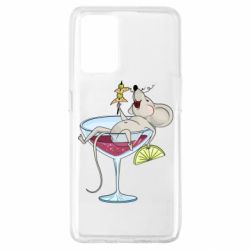 Чохол для Oppo A74 4G Щур в бокалі - PrintSalon