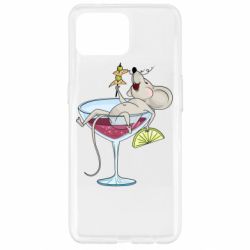 Чохол для Oppo Reno 4 Lite Щур в бокалі - PrintSalon