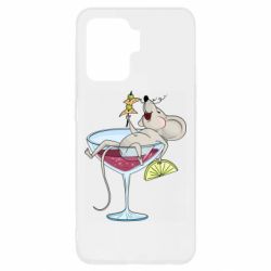 Чохол для Oppo Reno 5 Lite Щур в бокалі - PrintSalon