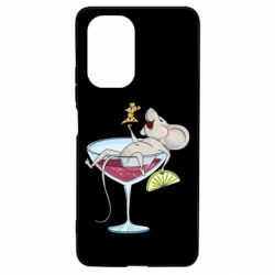 Чехол для Xiaomi Poco F3/K40 Крыса в бокале