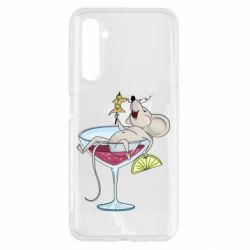 Чохол для Realme 6 Щур в бокалі - PrintSalon