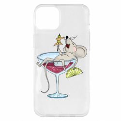 Чохол для iPhone 14 Plus Щур в бокалі - PrintSalon